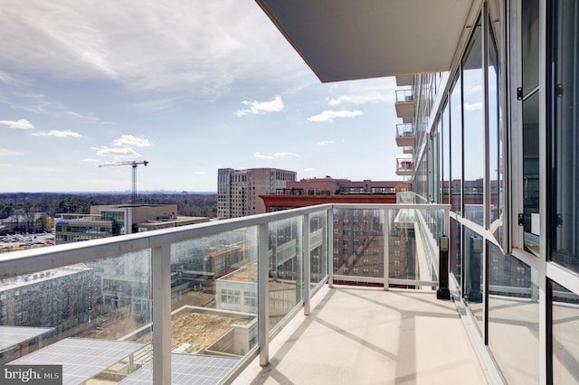 balcony with a view of city