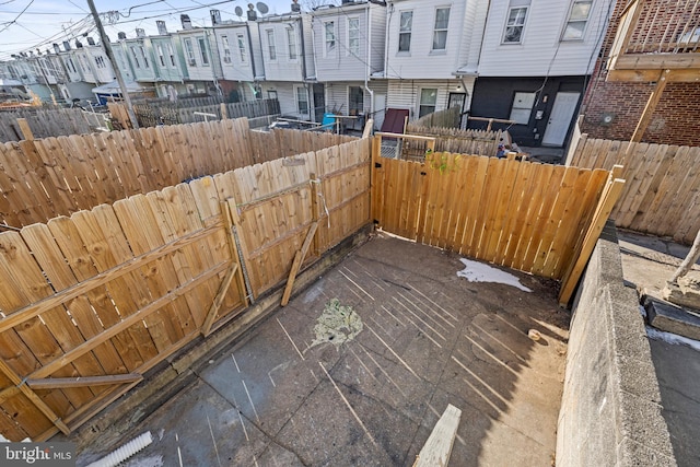 exterior space featuring fence