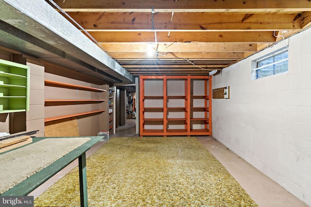 view of basement