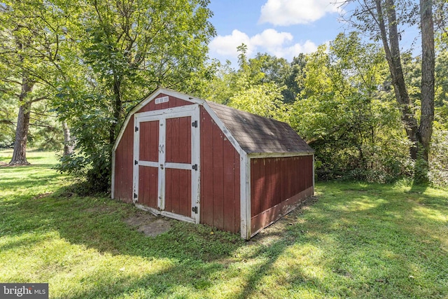 view of shed