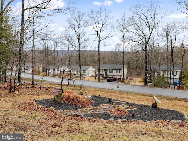 view of yard with a residential view