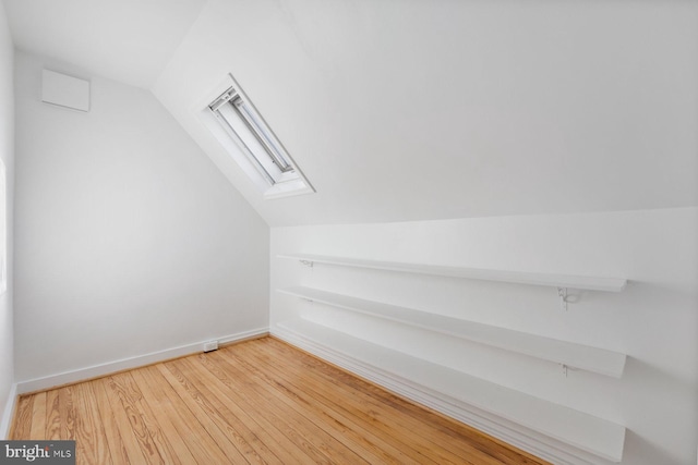7310 Alaska Ave NW, Washington, DC 20012 - bonus room with vaulted ceiling with skylight, hardwood / wood-style flooring, and baseboards