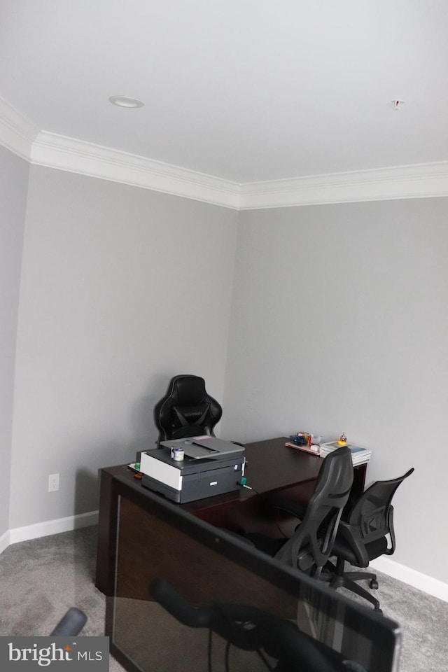 210 Potomac Ridge Dr, Fort Washington, MD 20744 - carpeted office featuring baseboards and crown molding