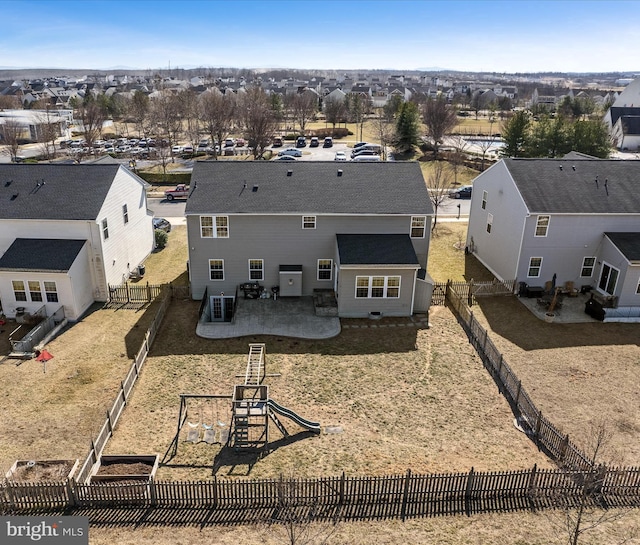 birds eye view of property featuring a residential view