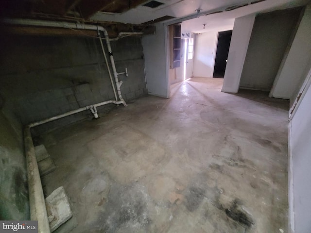 view of basement