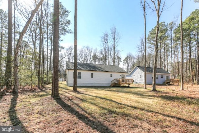 exterior space featuring a deck