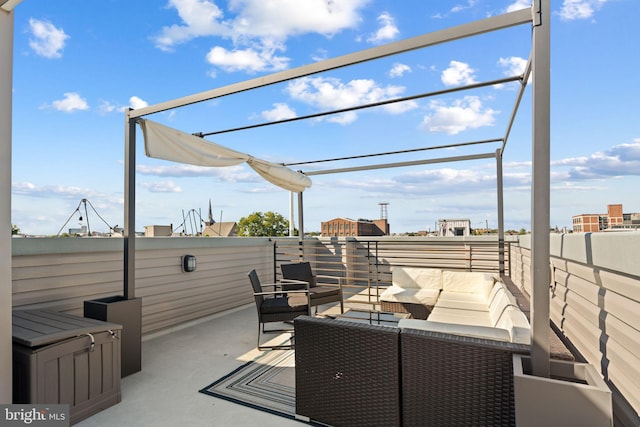 view of patio / terrace with an outdoor living space