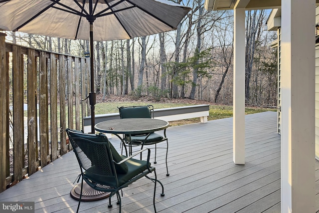 view of wooden terrace