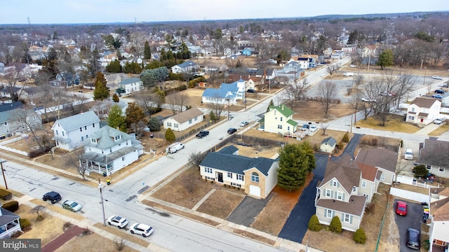 bird's eye view with a residential view