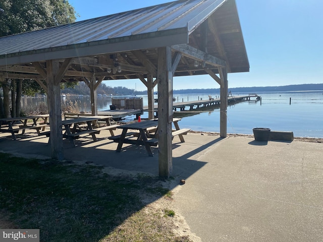 view of home's community featuring a water view