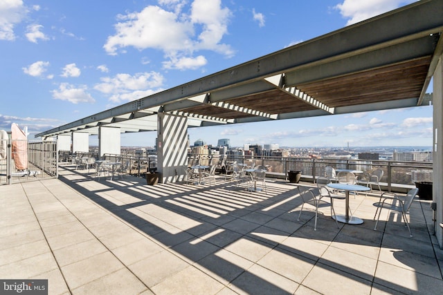 view of patio with a pergola