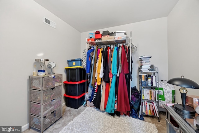 storage room featuring visible vents