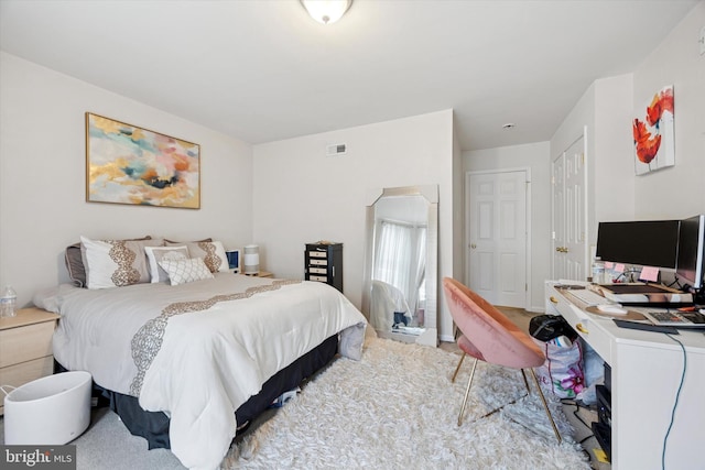 view of carpeted bedroom