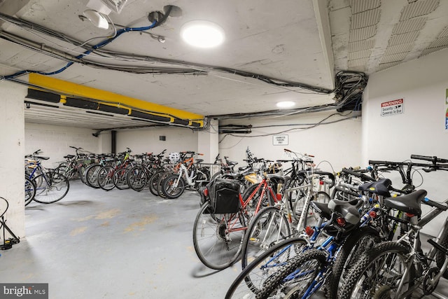 garage featuring bike storage