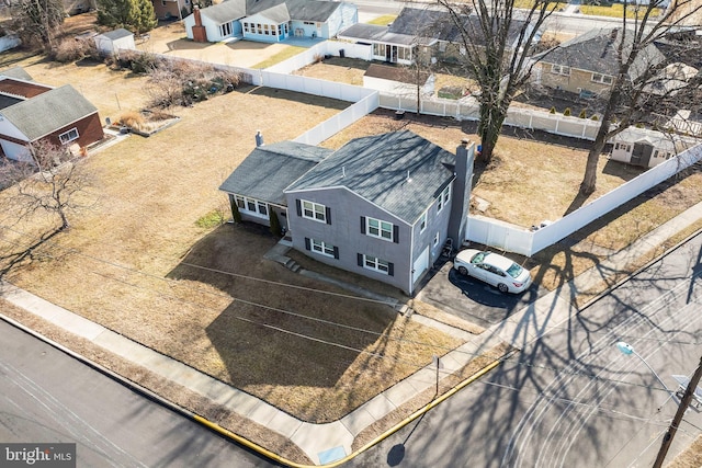 drone / aerial view featuring a residential view