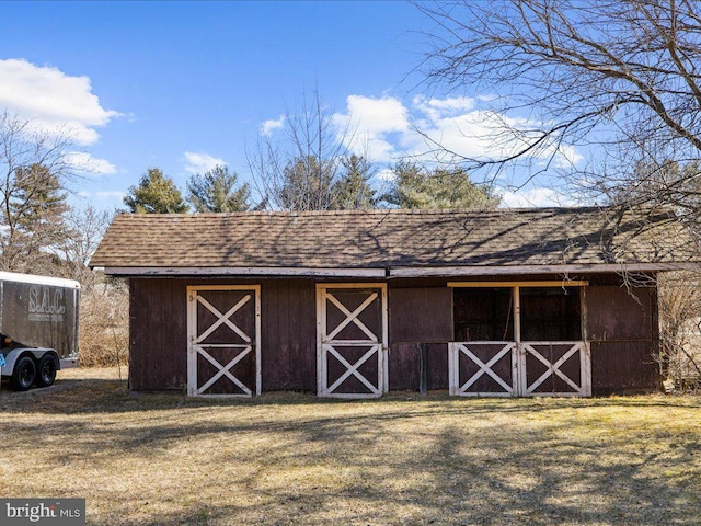 view of outbuilding with an outdoor structure