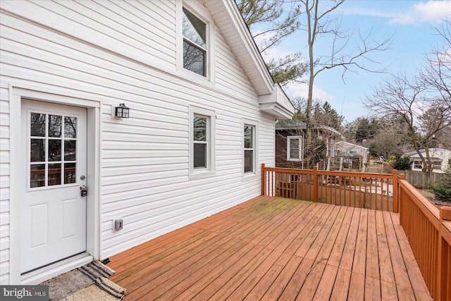 view of wooden deck