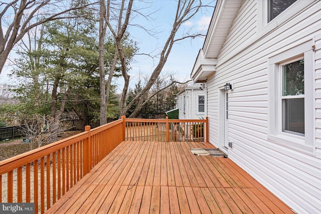 view of wooden deck