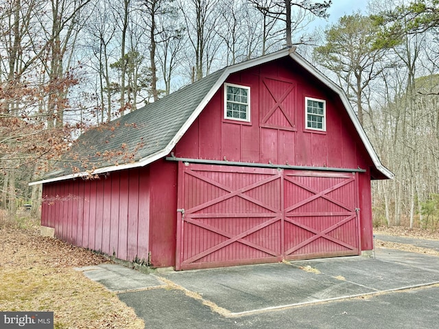 view of barn