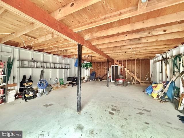 view of basement