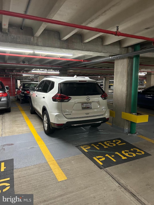 view of parking garage