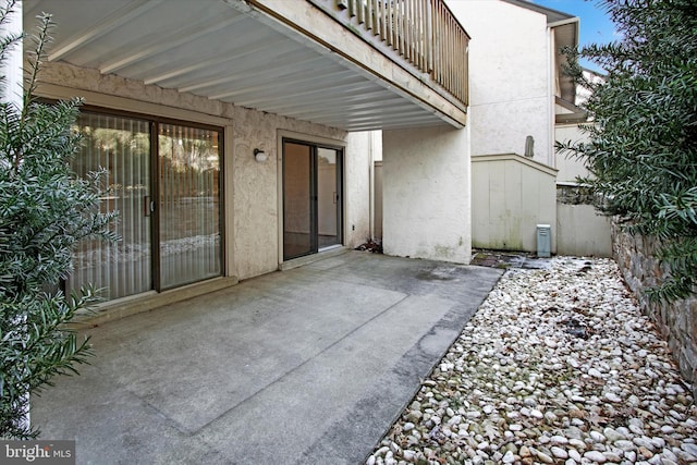 view of patio / terrace with a balcony