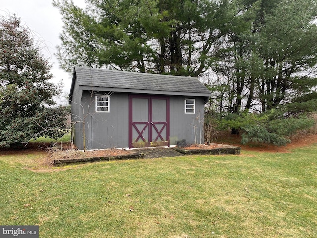 view of shed