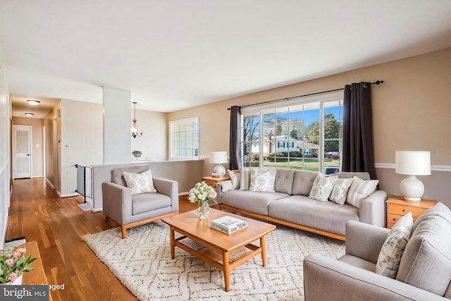 living room featuring wood finished floors