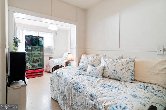 view of tiled bedroom