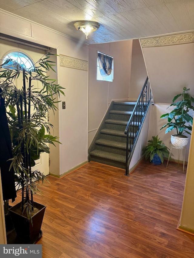 interior space featuring wood finished floors