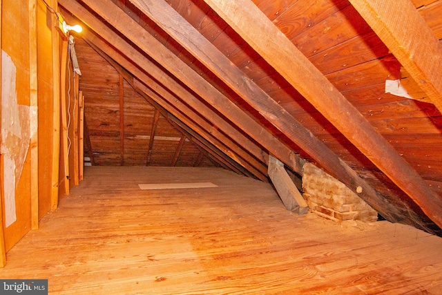 view of attic