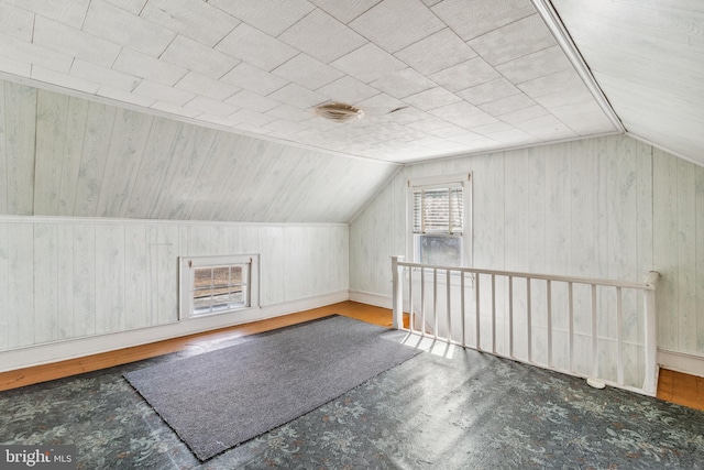 bonus room with lofted ceiling