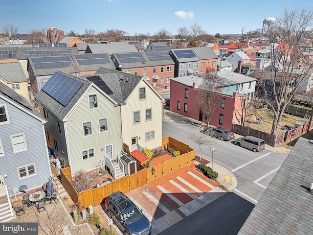 bird's eye view featuring a residential view