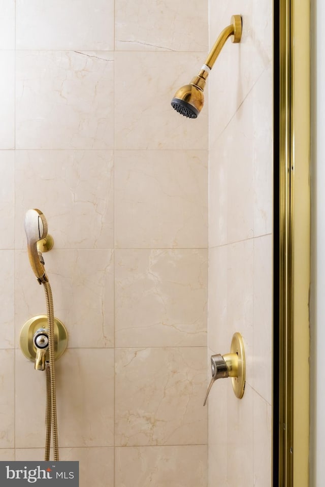 details featuring tiled shower