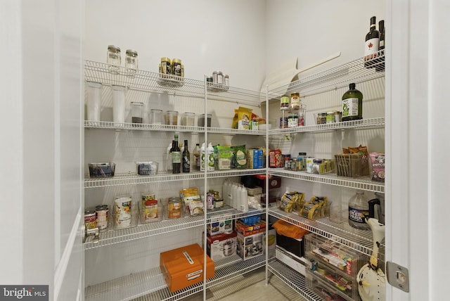 view of pantry