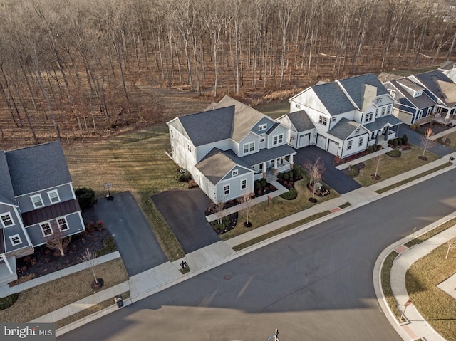 bird's eye view featuring a residential view