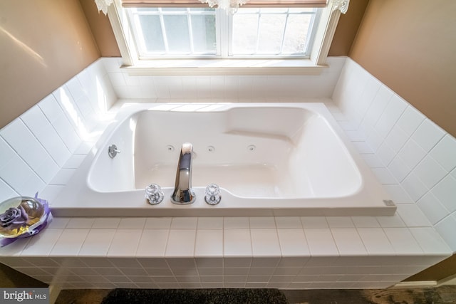 bathroom featuring a whirlpool tub