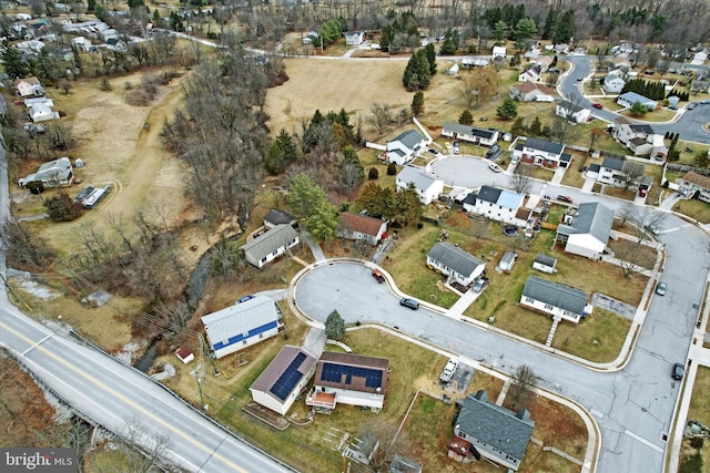 bird's eye view with a residential view