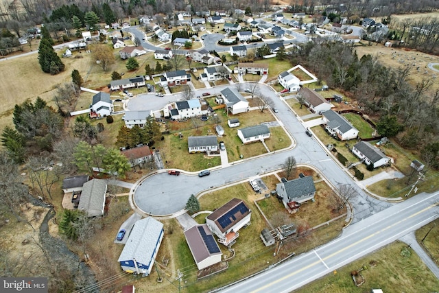 drone / aerial view with a residential view