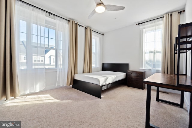 view of carpeted bedroom