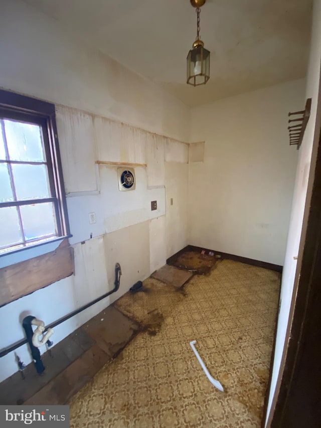 laundry area featuring visible vents