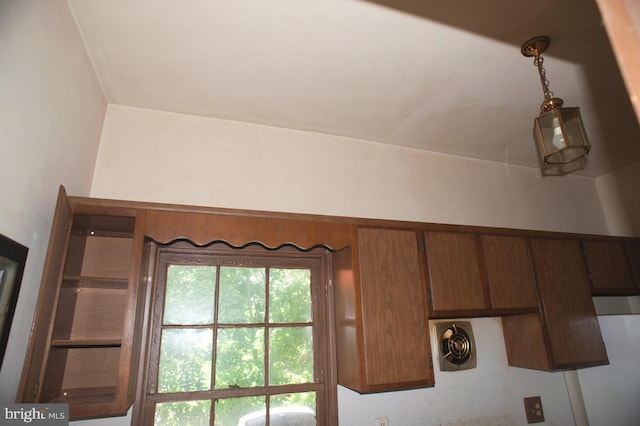 interior details featuring brown cabinetry