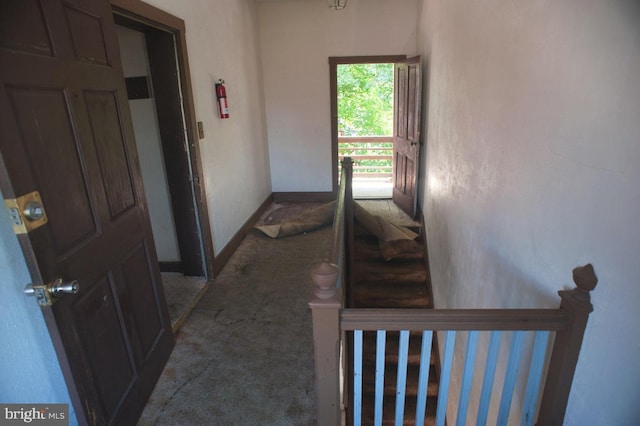 hallway with baseboards