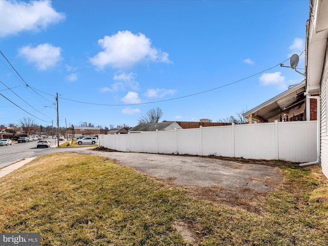 exterior space featuring fence