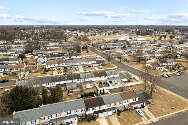 aerial view featuring a residential view