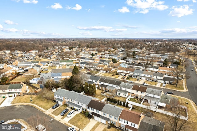 aerial view featuring a residential view