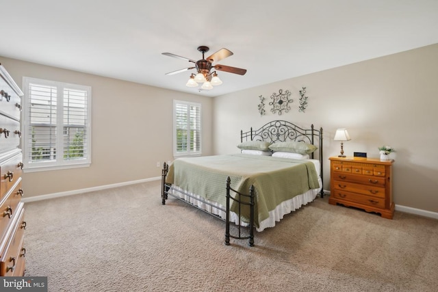 1593 Jason Dr, Cinnaminson, NJ 08077 - carpeted bedroom with baseboards and a ceiling fan