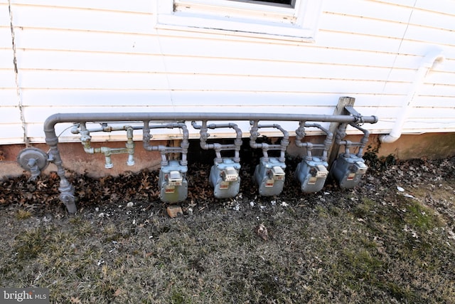 exterior details with gas meter