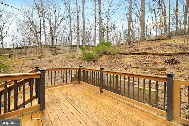 wooden deck with fence