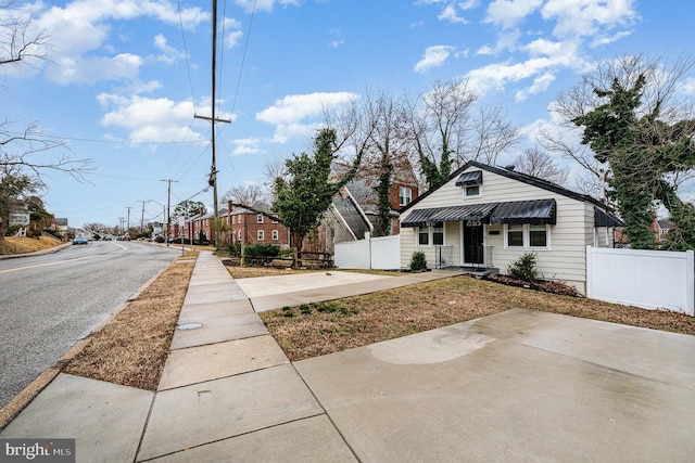 view of street with sidewalks